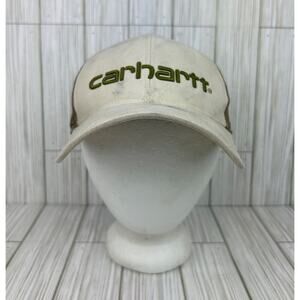 Carhartt Snapback Baseball Hat Work Cap Logo Spellout Olive Army Light Tan Khaki